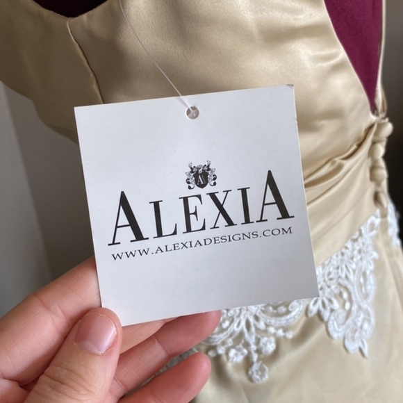Alexia Designs Sleeveless Champagne Gown - Picture 10 of 11